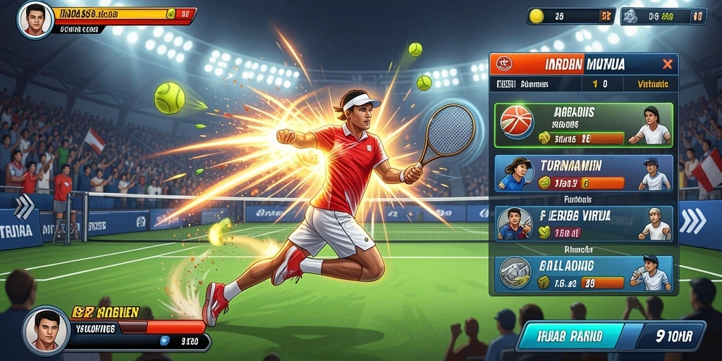 Screenshot menampilkan karakter utama dalam misi petualangan.
