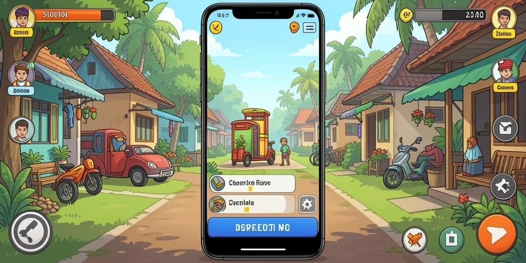 Screenshot menampilkan karakter utama dalam aksi petualangan.