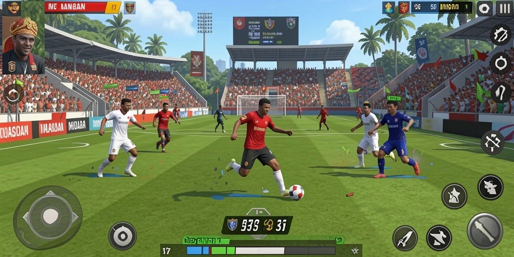 Tangkapan layar menunjukkan petualangan karakter utama dalam level yang menantang.